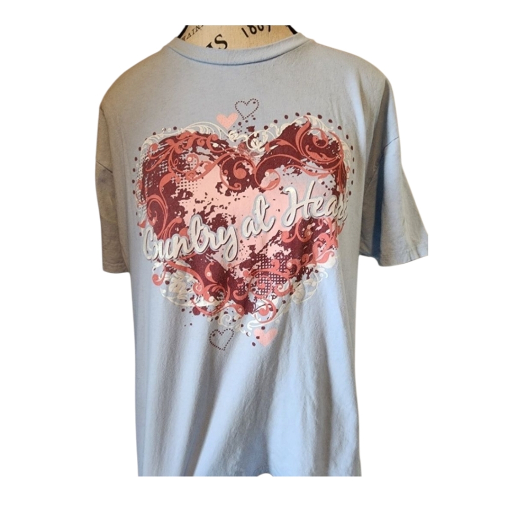 Lifestyle Legends T-Shirt "Country at Heart" Baby Blue X-Large